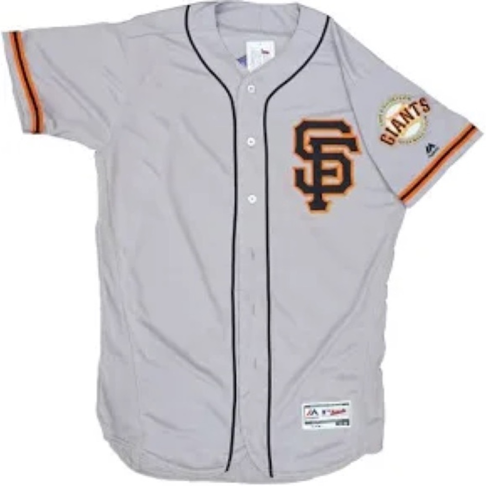 1/1🧡🖤Authentic Championship 2010/2012/2014 MLB SF Giants Majestic Jersey 48XL⚾️🌁